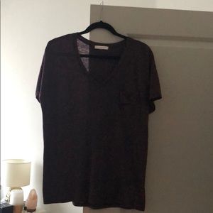 Truly madly deeply v neck t purple